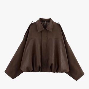 Faux Suede Bomber Jacket